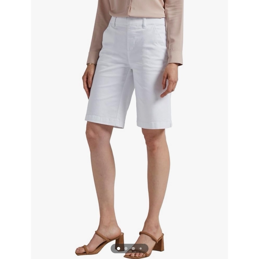 NWT Jag Jeans Women's Maddie Pull-on Bermuda Shorts size 6  11” inseam white